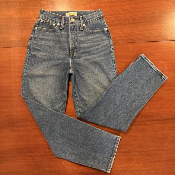 Madewell Denim - Madewell The Perfect Vintage Straight Jean High Rise Blue Mayfield Wash 26